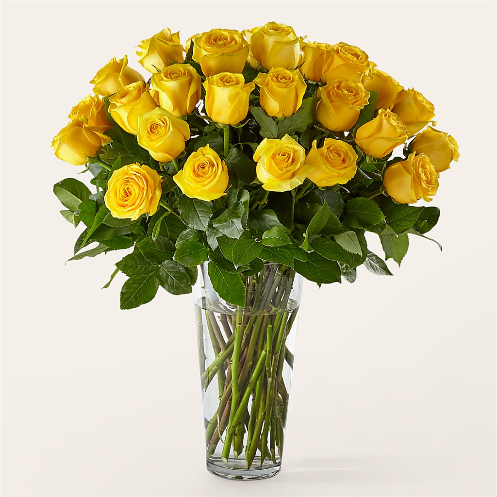 Long Stem Yellow Rose Bouquet – Karnation Korner Florist, Dunedin FL