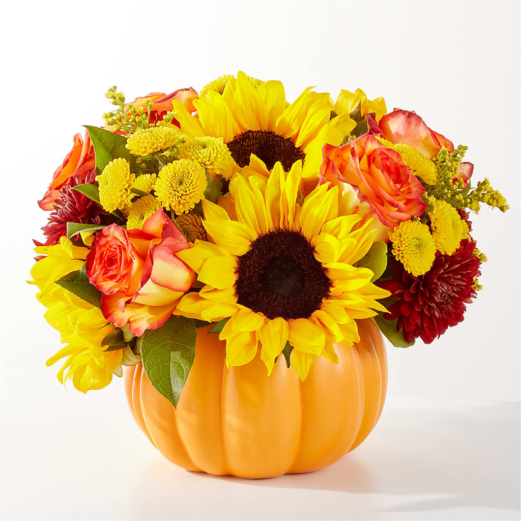 Golden Gourd Pumpkin Bouquet – Karnation Korner Florist, Dunedin FL