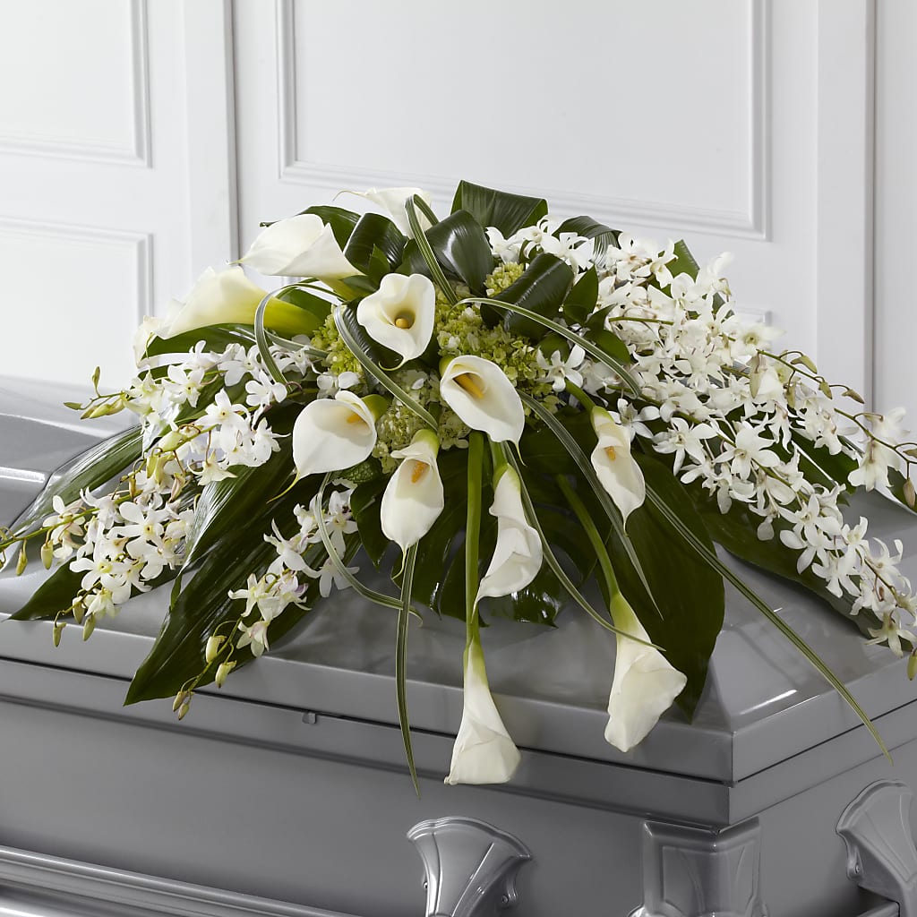 Angel Wings Casket Spray – Karnation Korner Florist, Dunedin FL