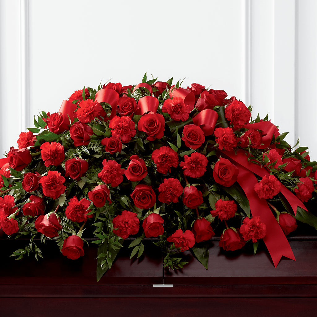 Tribute of Life Casket Spray – Karnation Korner Florist, Dunedin FL