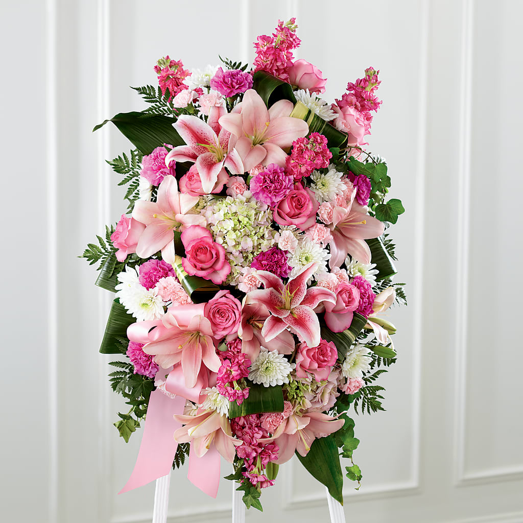 Comforting Standing Spray – Karnation Korner Florist, Dunedin FL