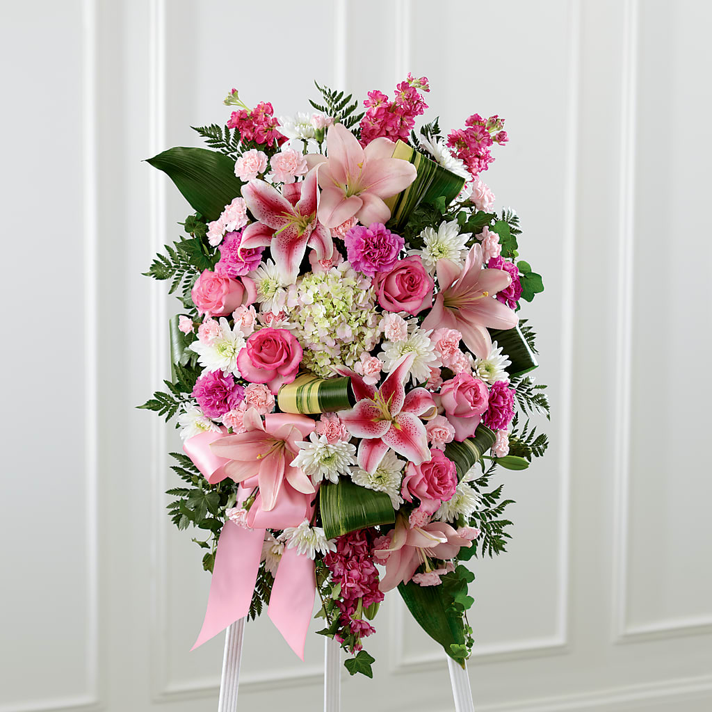 Comforting Standing Spray – Karnation Korner Florist, Dunedin FL