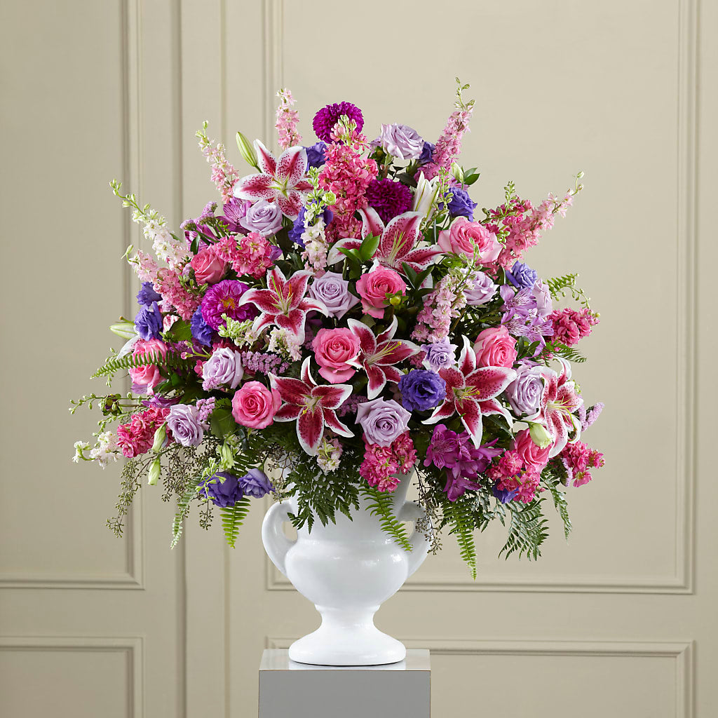 Peaceful Tribute Arrangement – Karnation Korner Florist, Dunedin FL