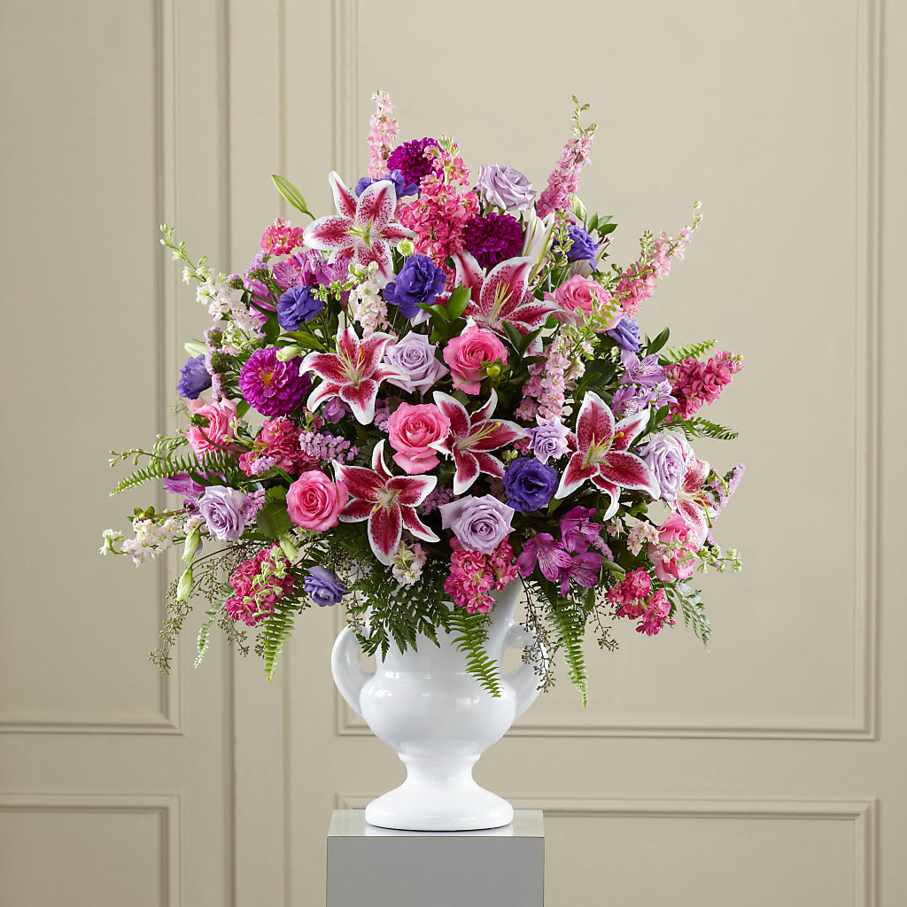 Peaceful Tribute Arrangement – Karnation Korner Florist, Dunedin FL