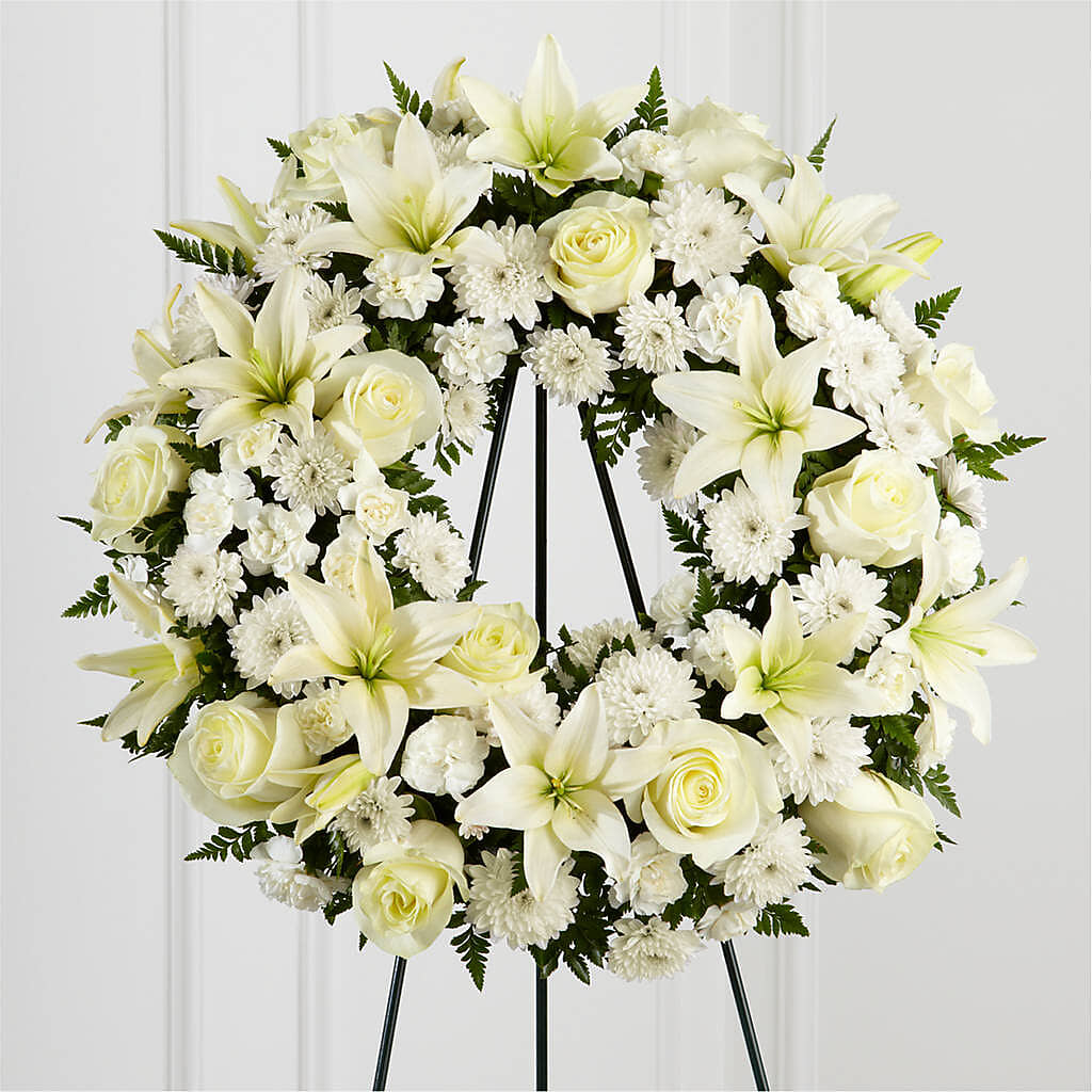 Treasured Tribute Wreath – Karnation Korner Florist, Dunedin FL