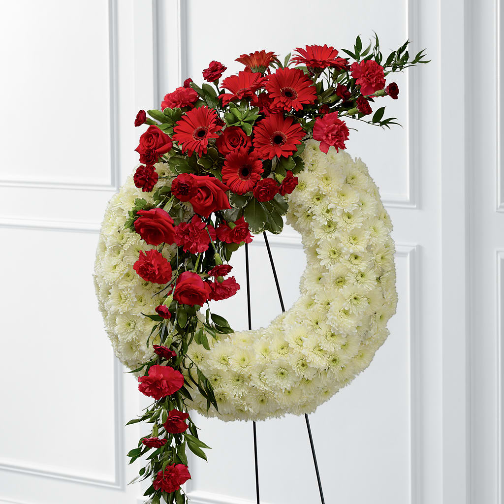 Graceful Tribute Wreath – Karnation Korner Florist, Dunedin FL