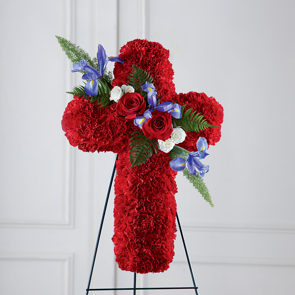 Faithful Hero Floral Cross – Karnation Korner Florist, Dunedin FL