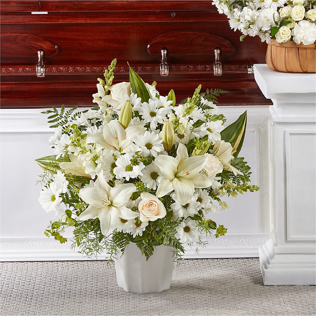 Thoughts of Tranquility Floor Basket – Karnation Korner Florist, Dunedin FL