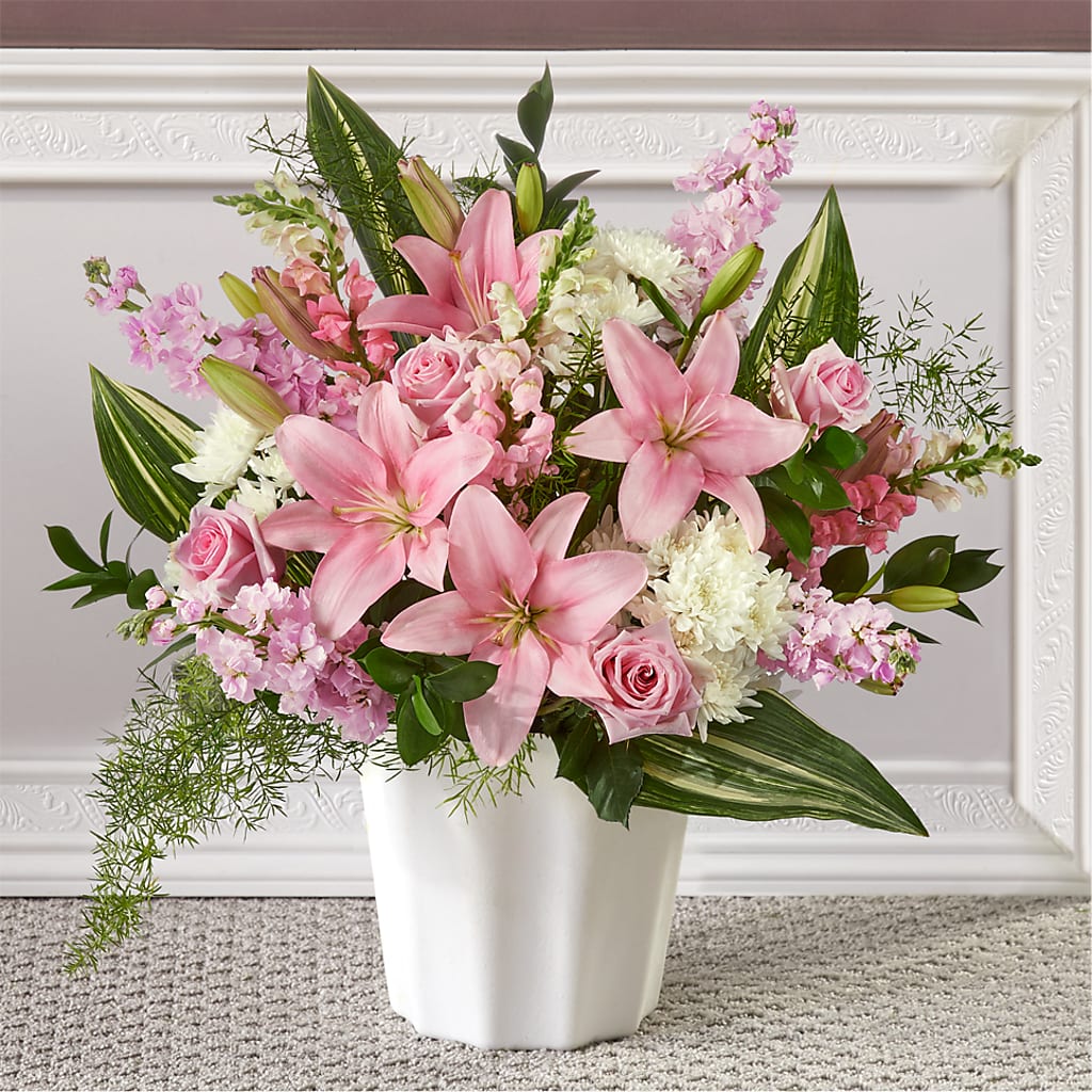Simply Serene Floor Basket – Karnation Korner Florist, Dunedin FL
