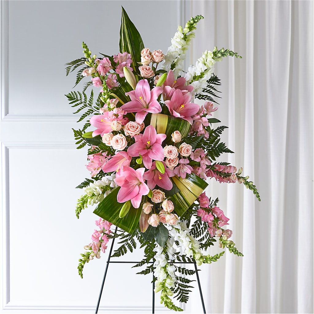 Elegant Embrace Standing Spray – Karnation Korner Florist, Dunedin FL