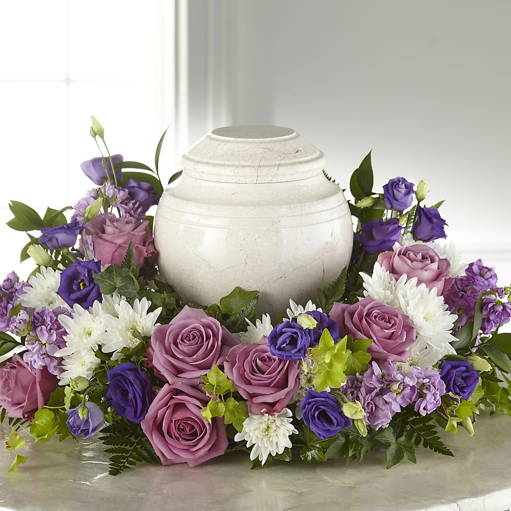 Blooming Sympathy Cremation Adornment – Karnation Korner Florist, Dunedin FL