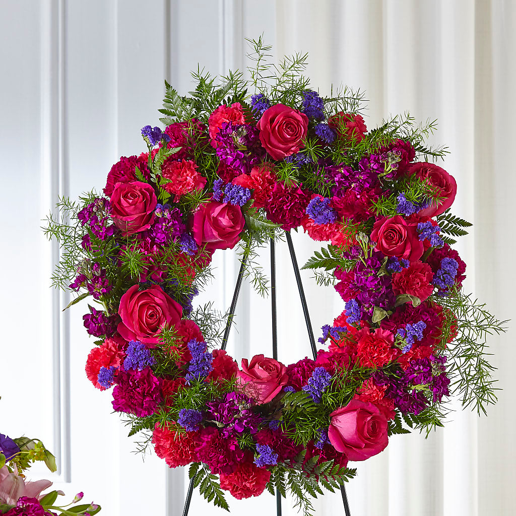 Calming Colors Wreath – Karnation Korner Florist, Dunedin FL