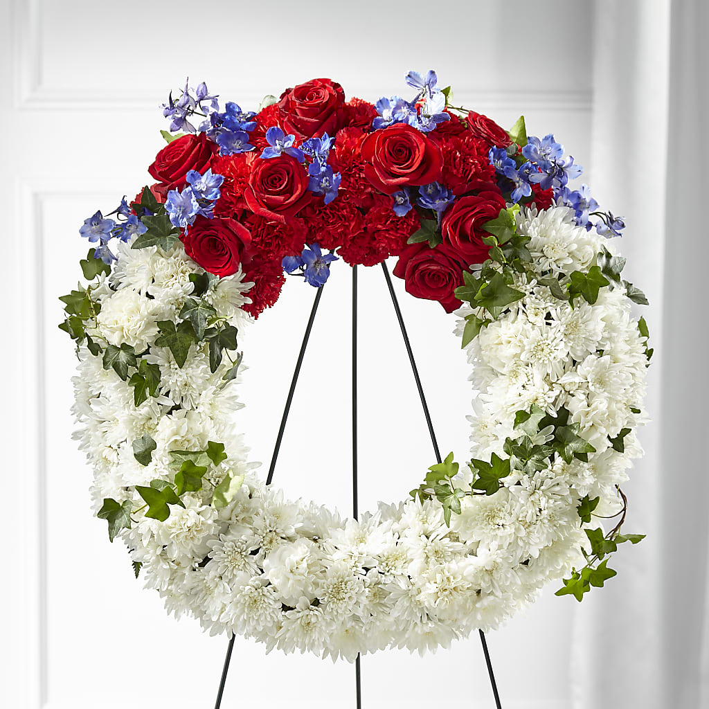 Patriotic Passion Wreath – Karnation Korner Florist, Dunedin FL