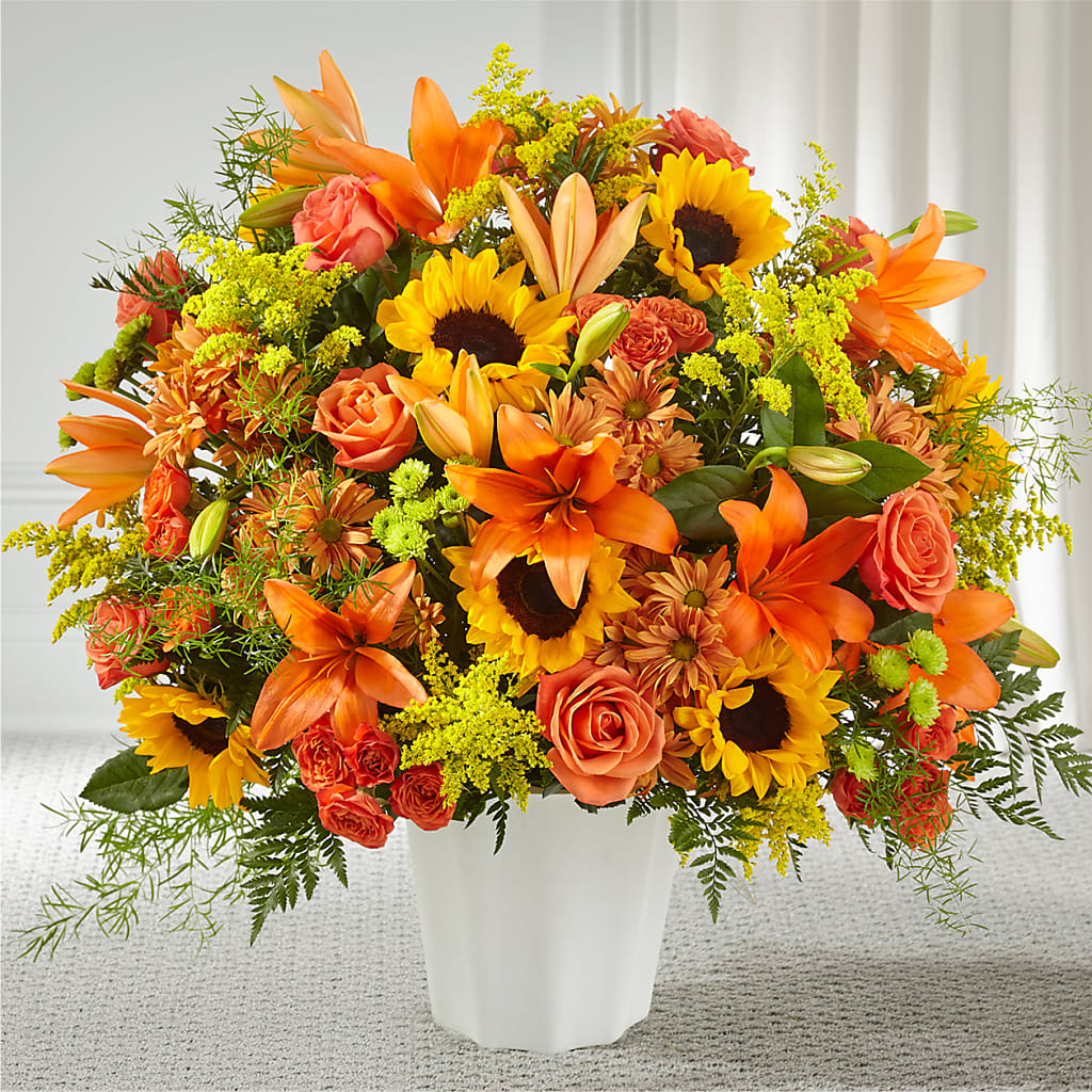 Harvest Thoughts Floor Basket – Karnation Korner Florist, Dunedin FL