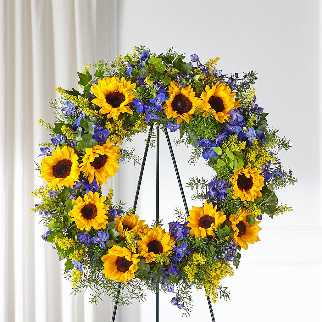 Bright Rays Wreath – Karnation Korner Florist, Dunedin FL