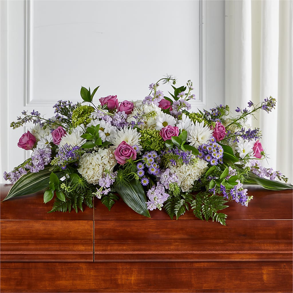Meadows of Serenity Casket Spray – Karnation Korner Florist, Dunedin FL