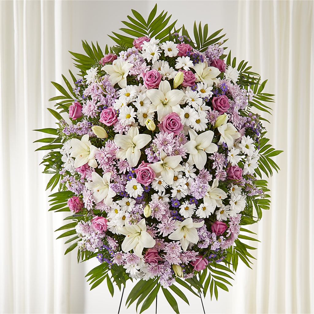 Surrounded by Love Standing Spray – Karnation Korner Florist, Dunedin FL