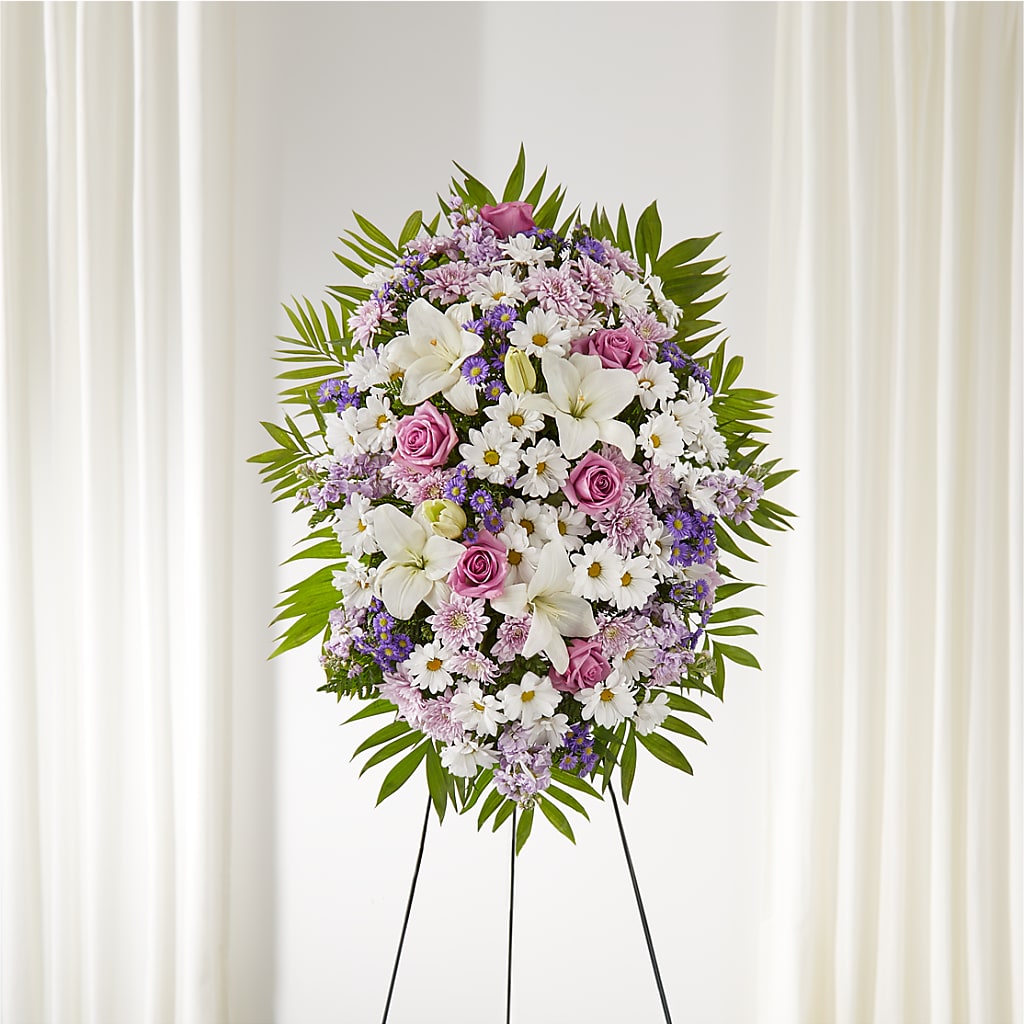 Surrounded by Love Standing Spray – Karnation Korner Florist, Dunedin FL