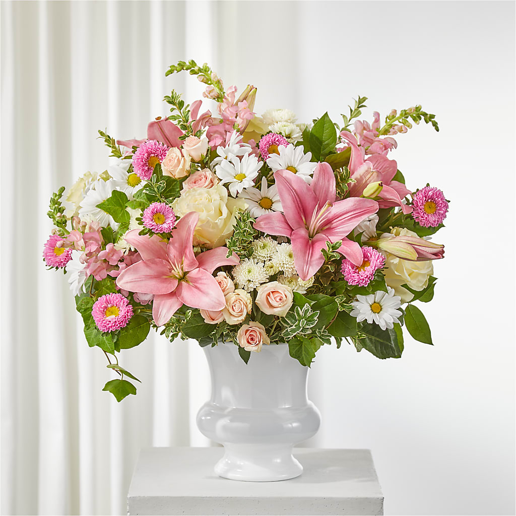 Empathetic Blooms Urn Arrangement – Karnation Korner Florist, Dunedin FL