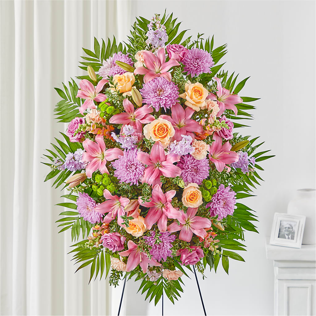 Love & Light Standing Spray – Karnation Korner Florist, Dunedin FL
