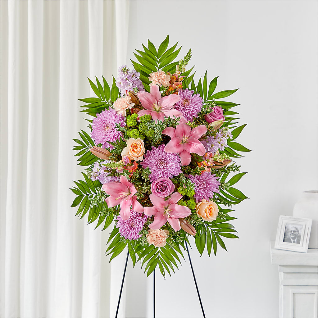 Love & Light Standing Spray – Karnation Korner Florist, Dunedin FL