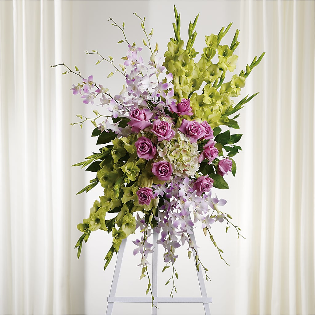 Lasting Legacy Standing Spray – Karnation Korner Florist, Dunedin FL