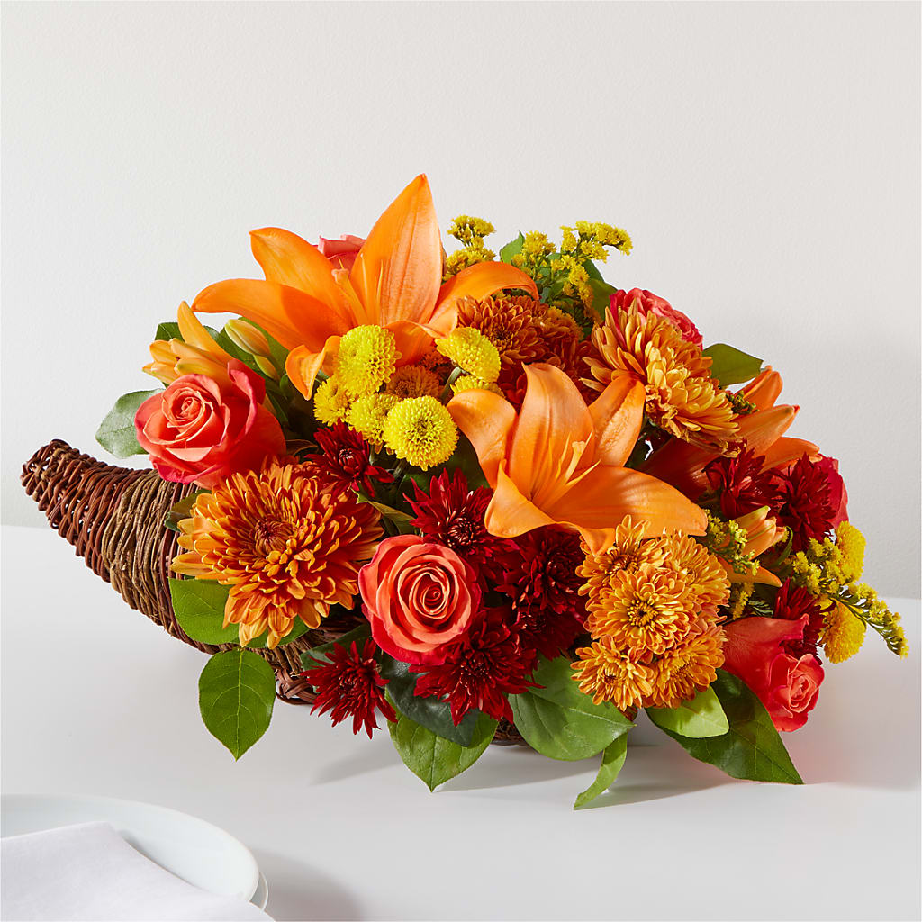 Bouquet of Blessings Cornucopia – Karnation Korner Florist, Dunedin FL