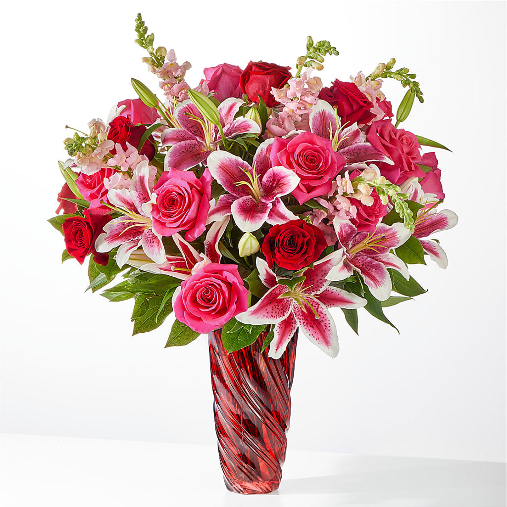 Always You Bouquet with Luxe Swirl Vase – Karnation Korner Florist, Dunedin FL