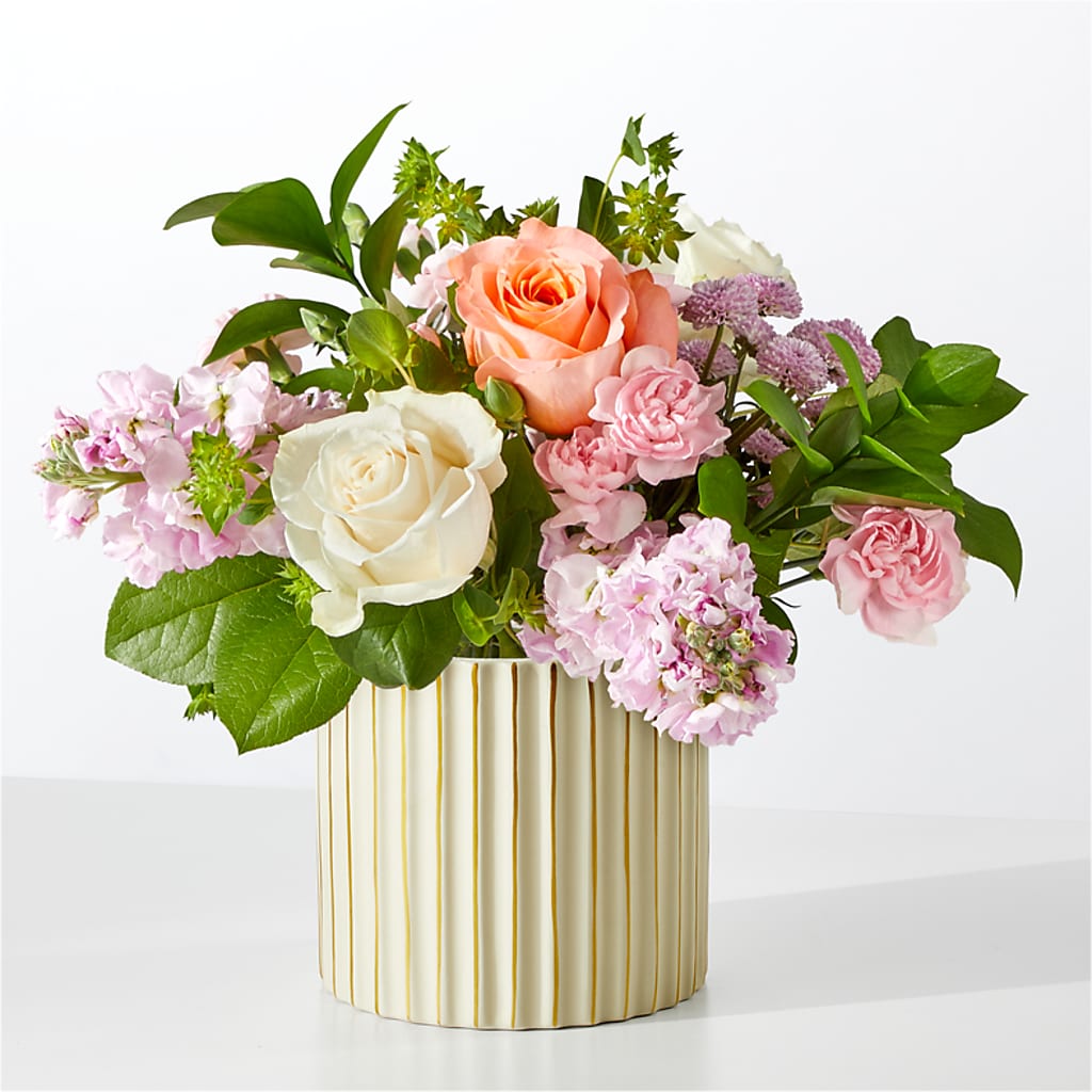 French Market Bouquet with Ivory Vase – Karnation Korner Florist, Dunedin FL