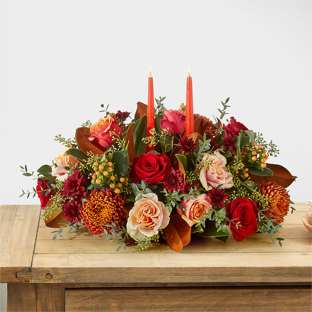 Gather Near Centerpiece – Karnation Korner Florist, Dunedin FL