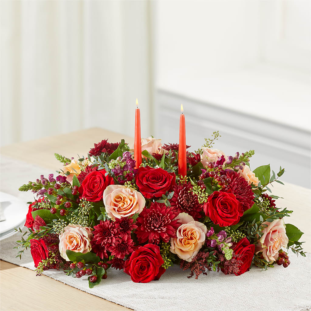 Most Thankful Centerpiece – Karnation Korner Florist, Dunedin FL