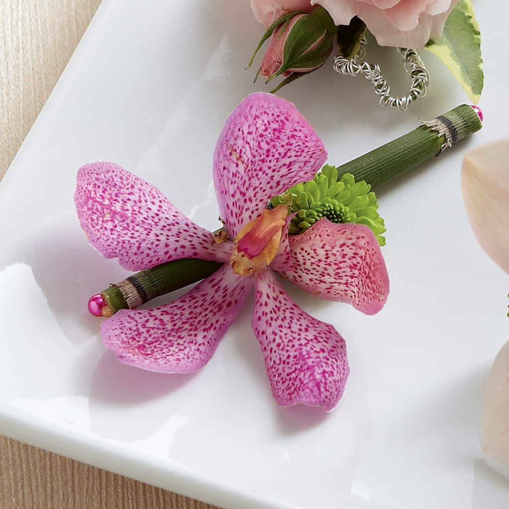 Pink Mokara Boutonniere – Karnation Korner Florist, Dunedin FL