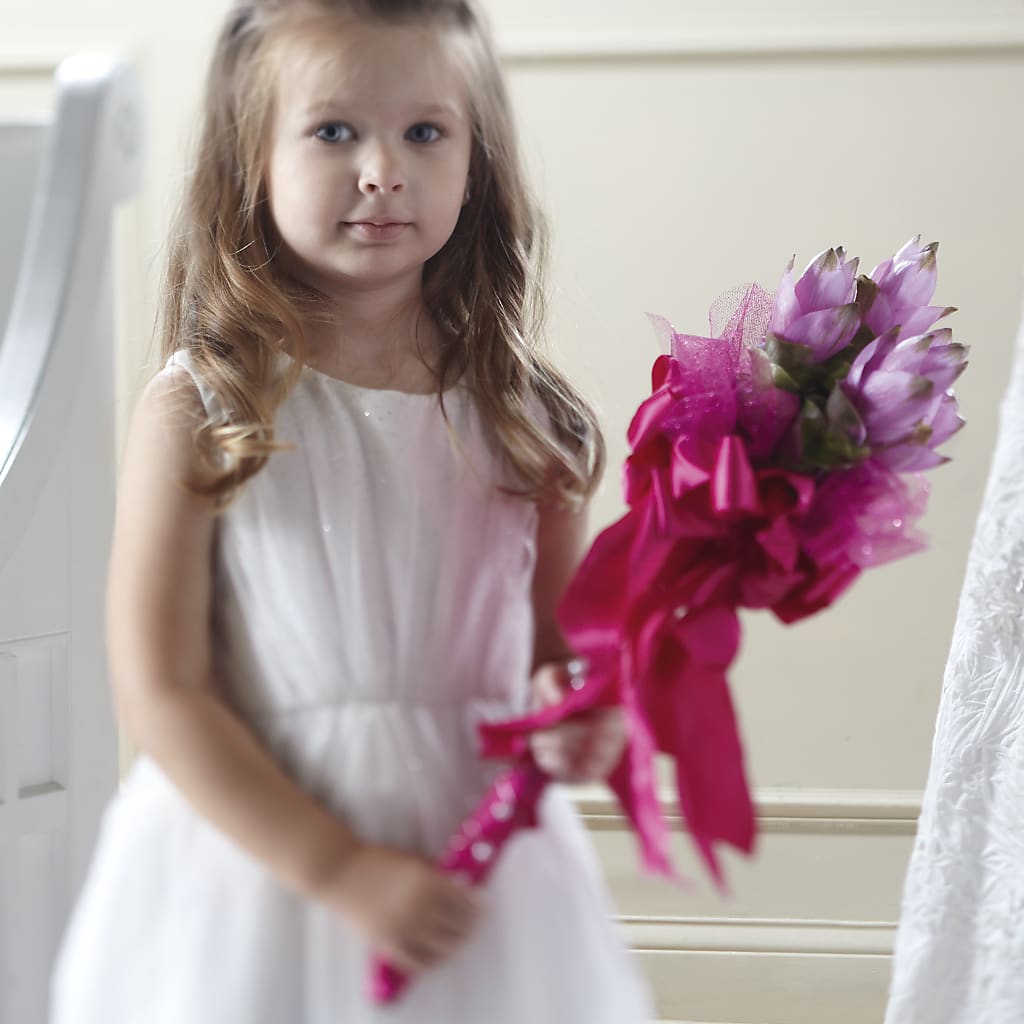 Sparkle Pink Flower Girl Bouquet – Karnation Korner Florist, Dunedin FL
