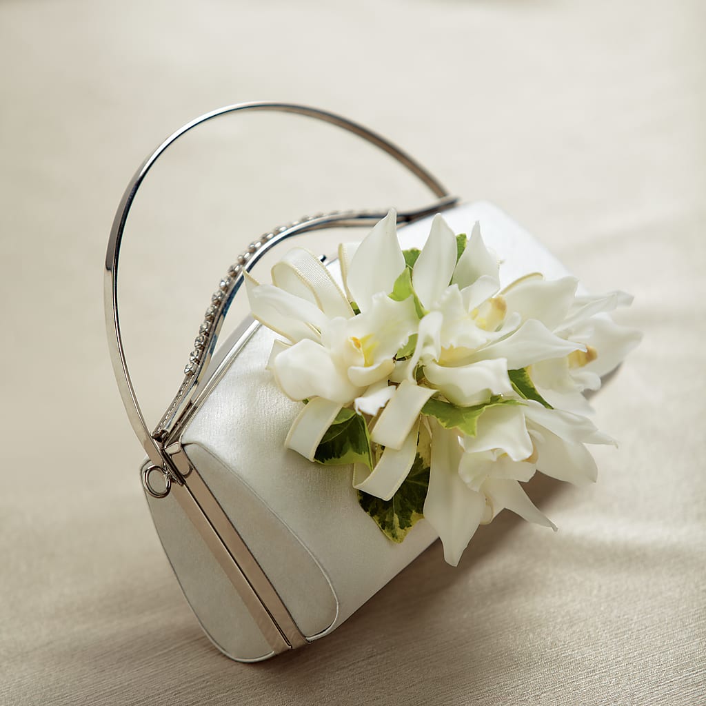 White Purse Decor – Karnation Korner Florist, Dunedin FL