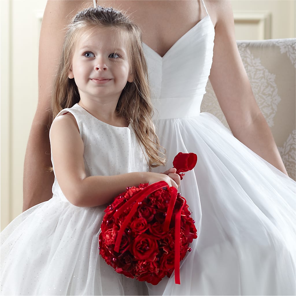 Pure at Heart Flower Girl Arrangement – Karnation Korner Florist, Dunedin FL