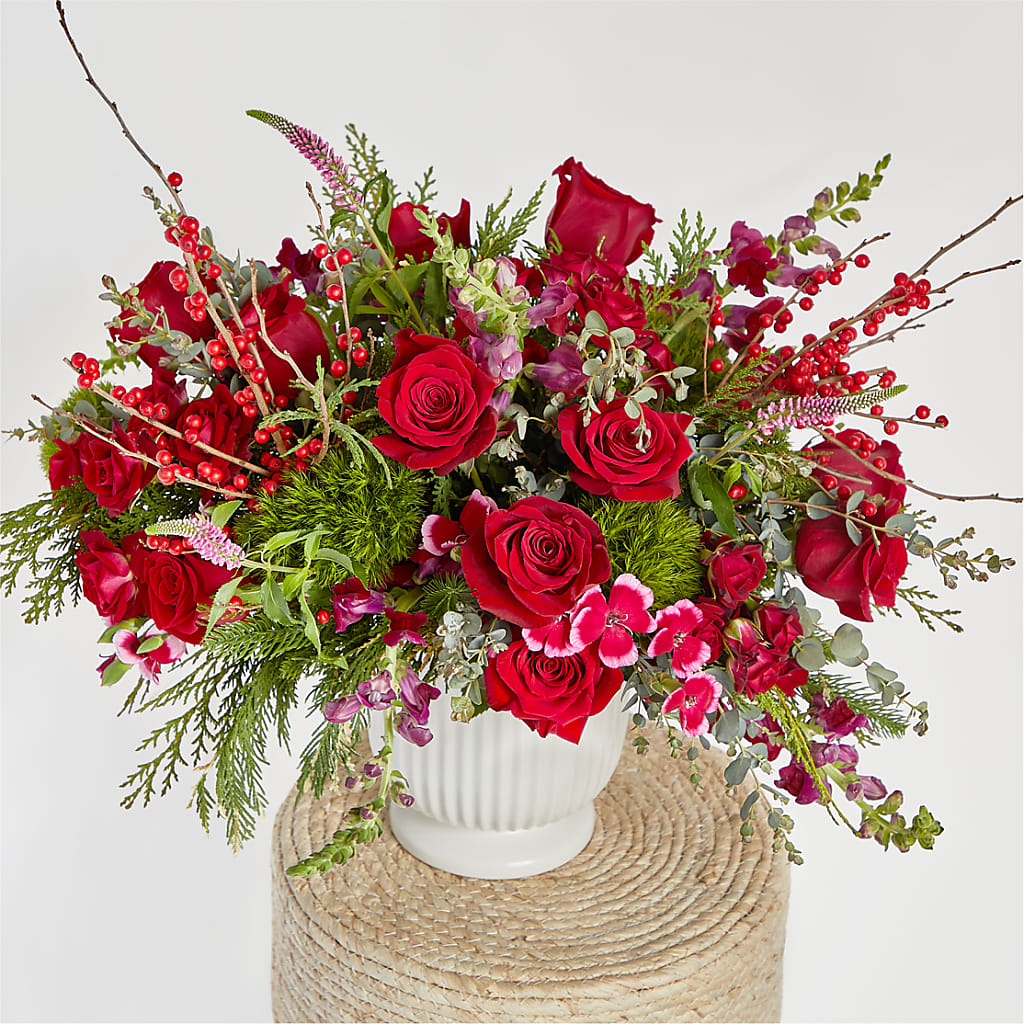 Big Red Bow Bouquet –  Karnation Korner Florist, Dunedin FL