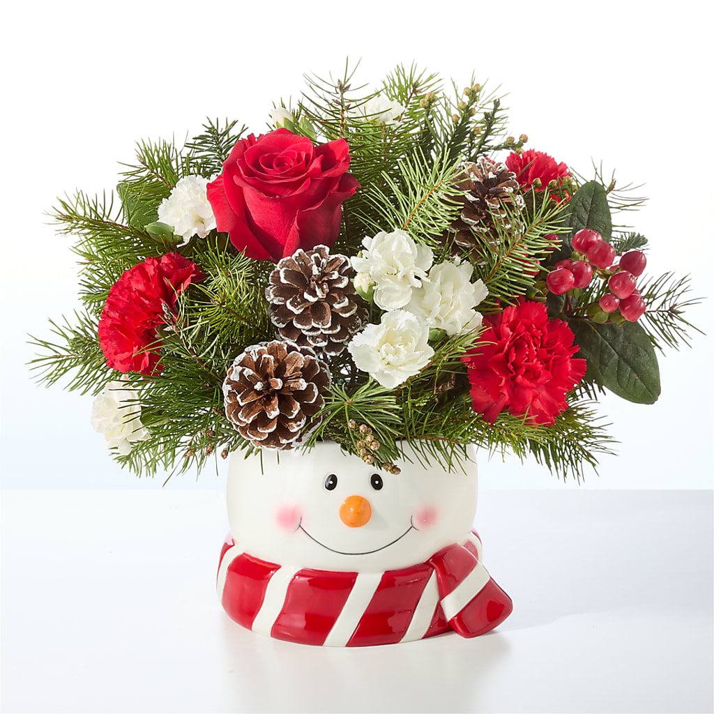 Jolly Snowman Bouquet –  Karnation Korner Florist, Dunedin FL