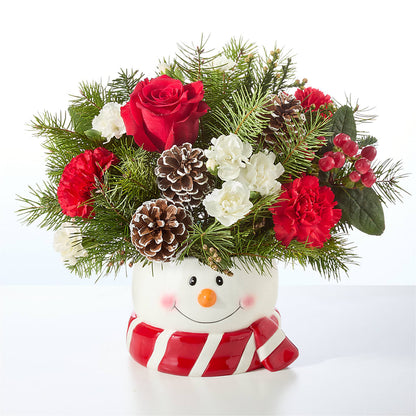 Jolly Snowman Bouquet –  Karnation Korner Florist, Dunedin FL