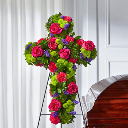 Tribute Rose Floral Cross –  Karnation Korner Florist, Dunedin FL