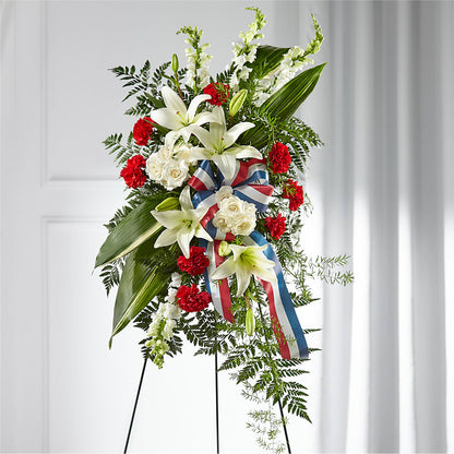 Stars of Life Standing Spray –  Karnation Korner Florist, Dunedin FL