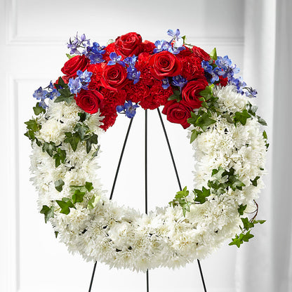 Patriotic Passion Wreath –  Karnation Korner Florist, Dunedin FL
