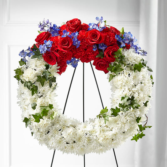 Patriotic Passion Wreath –  Karnation Korner Florist, Dunedin FL
