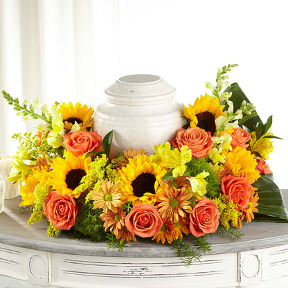 Faithful Sunflower Cremation Adornment –  Karnation Korner Florist, Dunedin FL