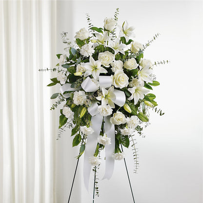 With Care Standing Spray –  Karnation Korner Florist, Dunedin FL