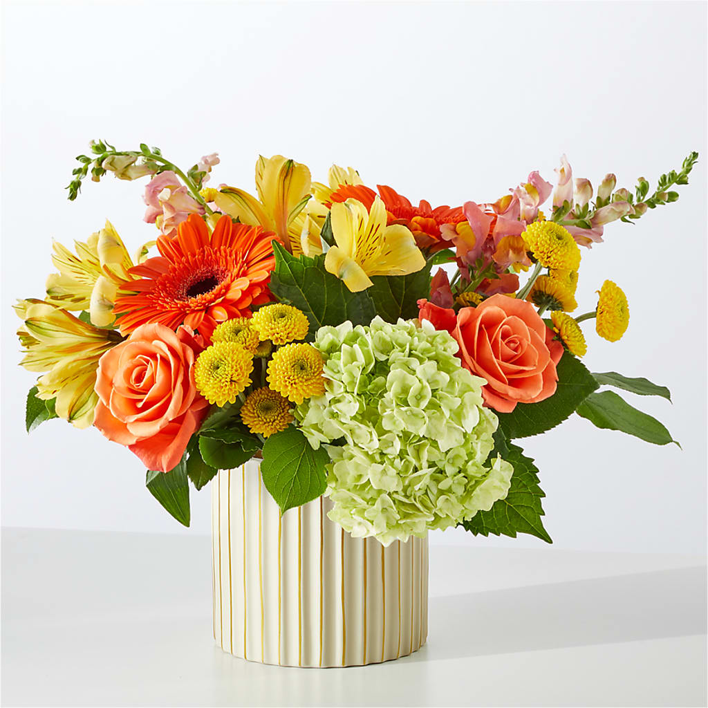 Autumn Sunshine Bouquet with Ivory Vase –  Karnation Korner Florist, Dunedin FL