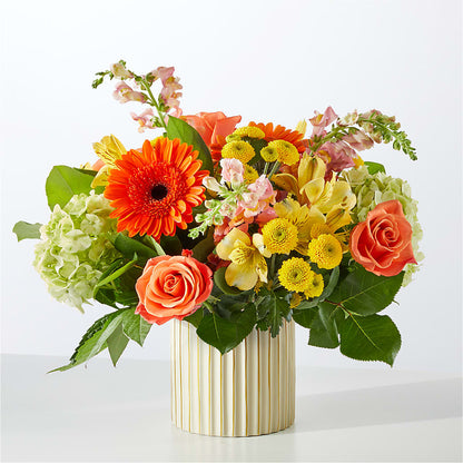 Autumn Sunshine Bouquet with Ivory Vase –  Karnation Korner Florist, Dunedin FL