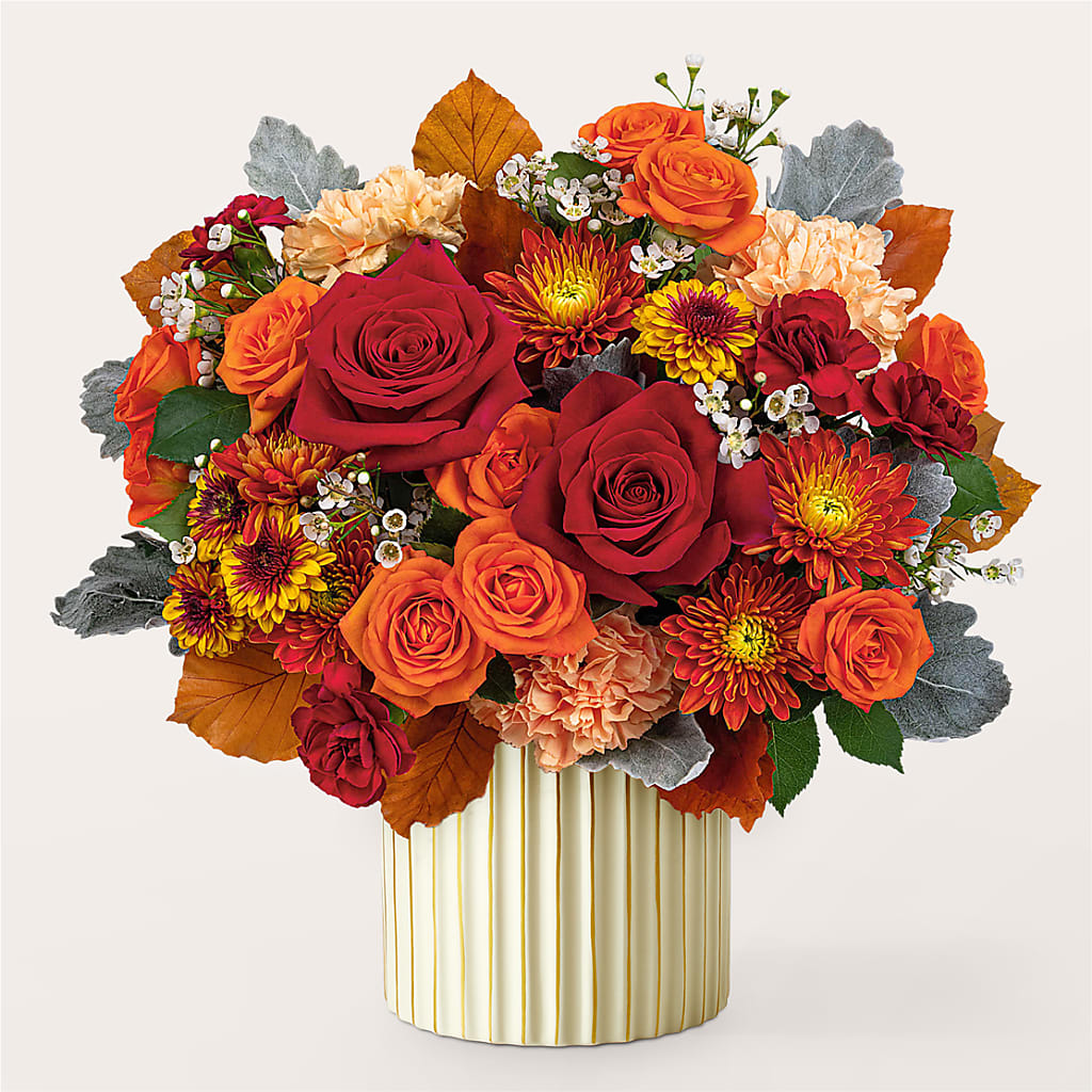 Merlot Bouquet with Ivory Vase –  Karnation Korner Florist, Dunedin FL