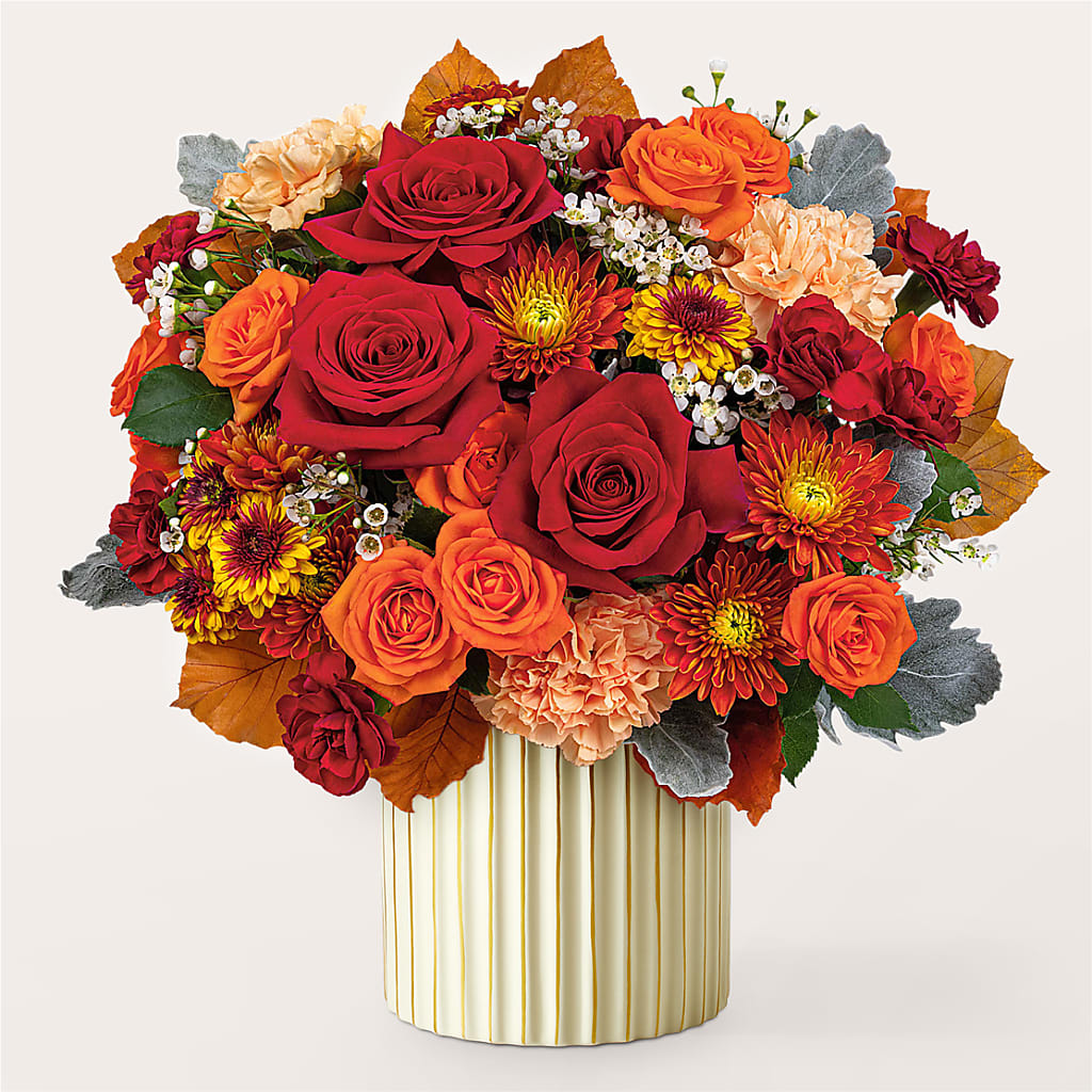 Merlot Bouquet with Ivory Vase –  Karnation Korner Florist, Dunedin FL