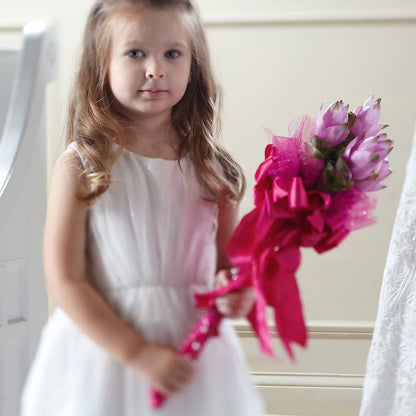 Sparkle Pink Flower Girl Bouquet –  Karnation Korner Florist, Dunedin FL